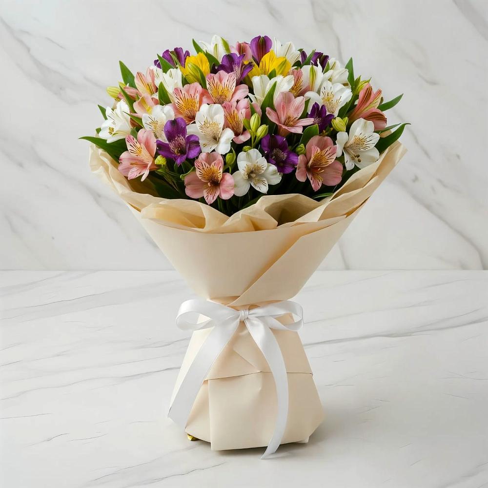 Букет цветов из: Альстромерии в Афипском