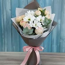 Букет цветов из:  Хризантемы и Розы в Афипском