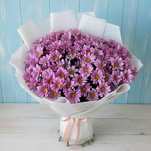 Букет сиреневая охапка в Афипском Букет цветов из:  Хризантемы в Афипском