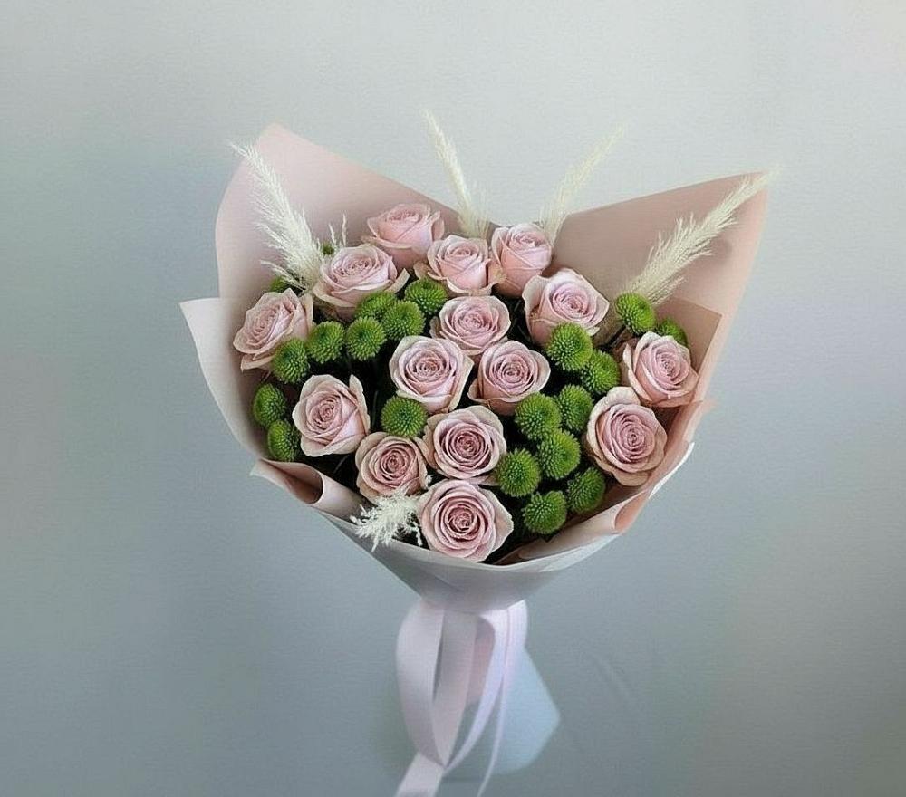 Букет цветов из: Розы и Хризантемы в Афипском