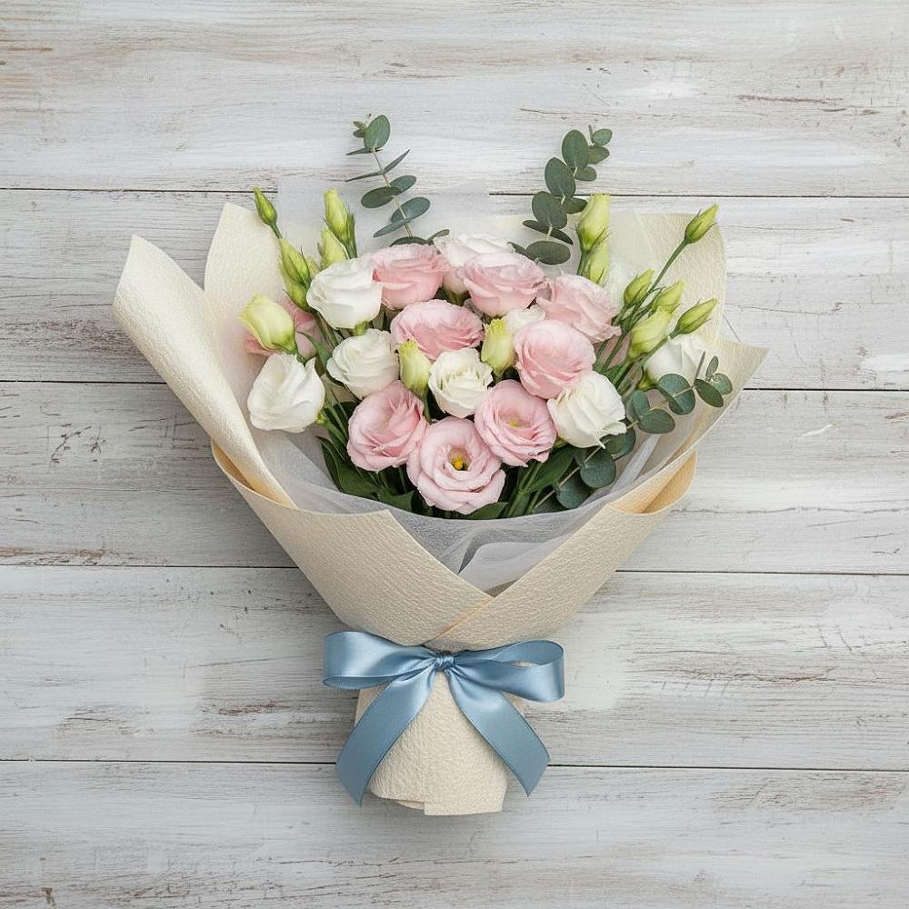 Букет шампанское в Афипском Букет цветов из: Лизиантусы в Афипском